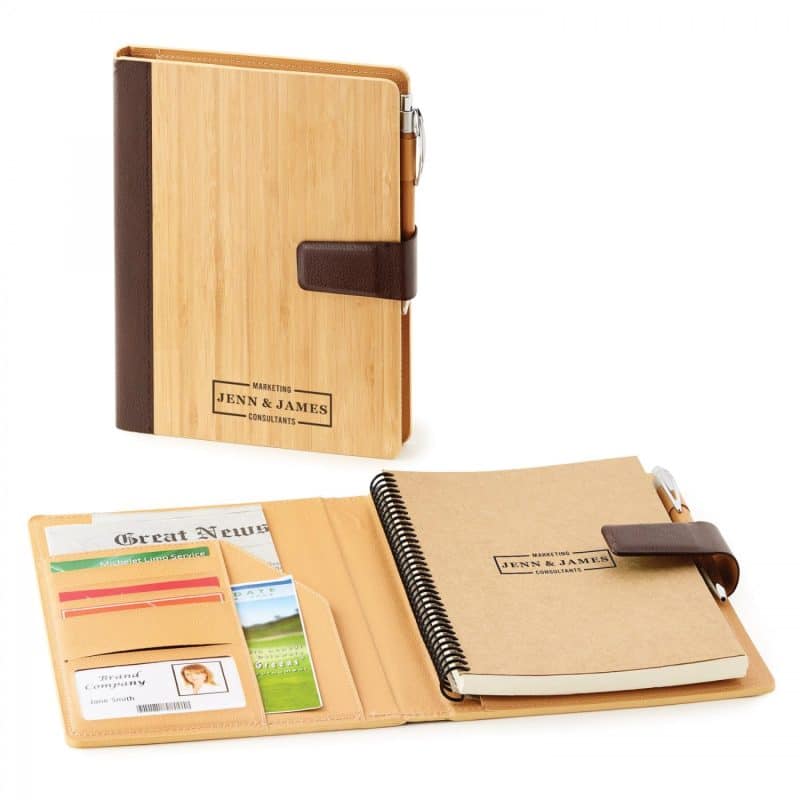 Custom Bamboo Refillable Journal - 2