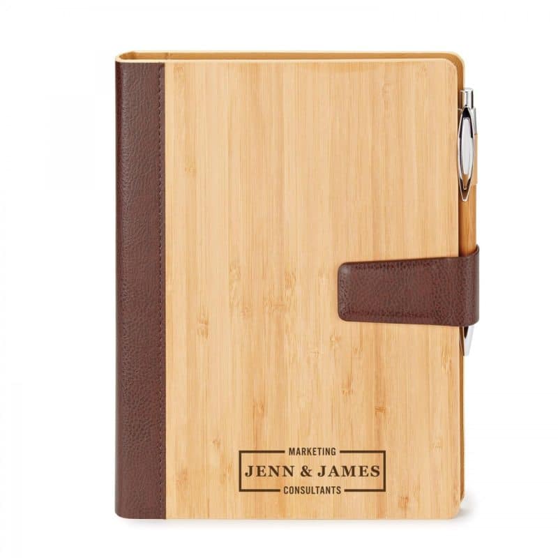 Custom Bamboo Refillable Journal