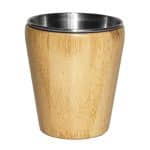 Custom Bamboo Shot Glass w/Stainless Steel Interior - 1
