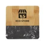 Custom Bamboo and Marble Coaster
