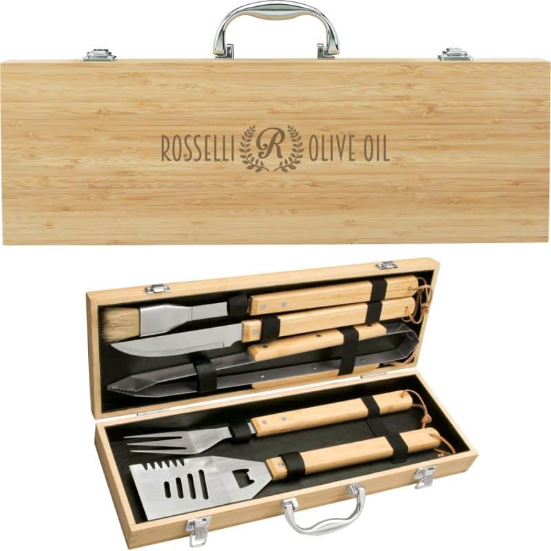 Custom Cleveland 5-Piece Bamboo BBQ Set