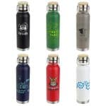 Custom Cusano 22 oz Vacuum Insulated Stainless Steel Bottle with Bamboo Cap