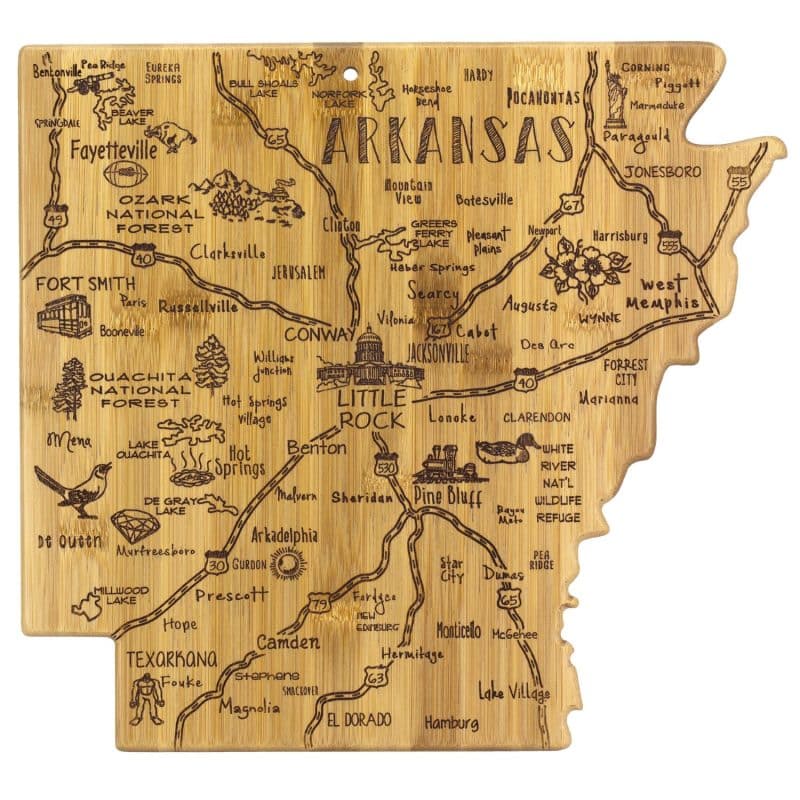 Custom Destination Arkansas Cutting & Serving Board