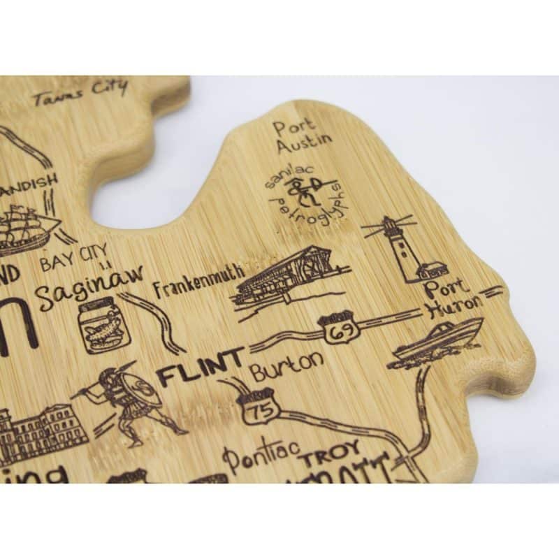 Custom Destination Michigan Mitt Cutting & Serving Board - 2
