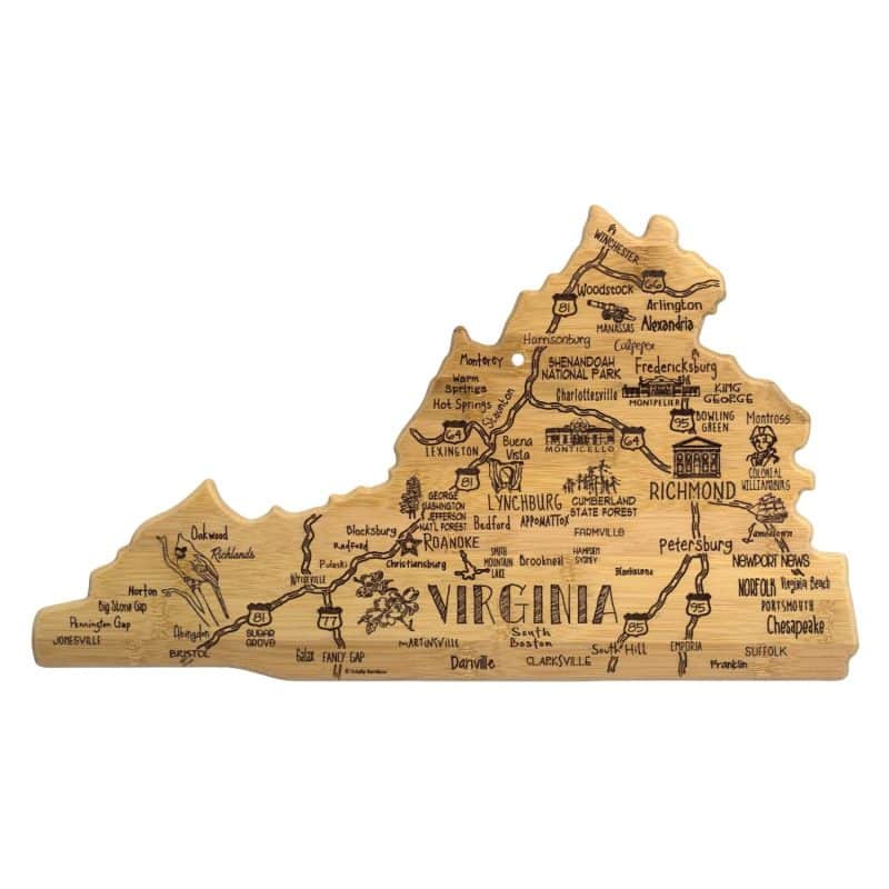 Custom Destination Virginia Cutting & Serving Board