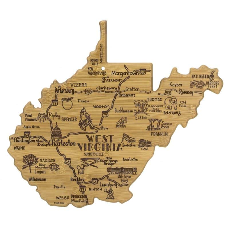 Custom Destination West Virginia Cutting & Serving Board