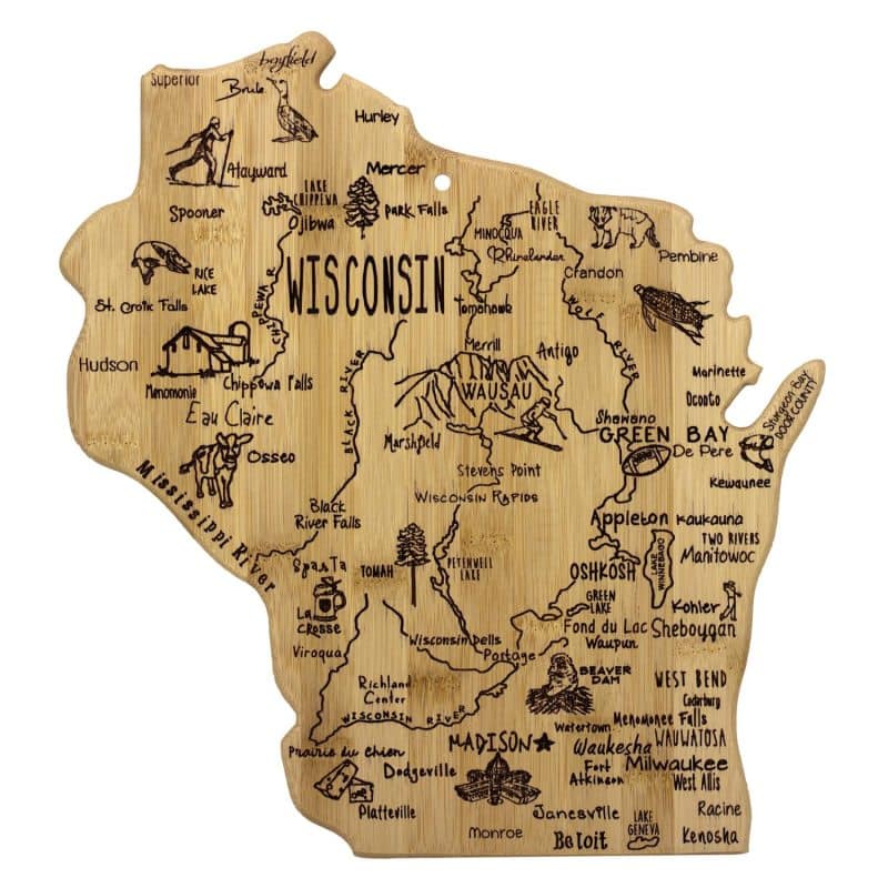 Custom Destination Wisconsin Cutting & Serving Board