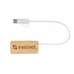 Custom Douglas Bamboo Dual USB Hub - 1