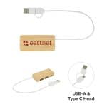 Custom Douglas Bamboo Dual USB Hub