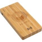 Custom FSC® 100% Bamboo 5000 mAh Wireless Power Bank - 2