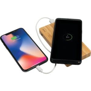 Custom FSC® 100% Bamboo 5000 mAh Wireless Power Bank