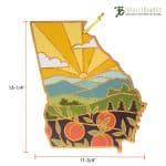Custom Georgia State Shaped Cutting & Serving Board w/Artwork by Summer Stokes - 5