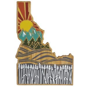 Custom Idaho State Shaped Cutting & Serving Board w/Artwork by Summer Stokes