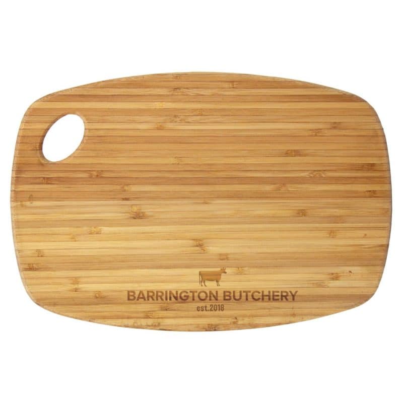 Custom Jet Medium Utility GreenLite™ Dishwasher Safe Bamboo Cutting Board