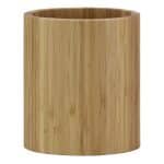 Custom Oval Shaped Bamboo Kitchen Utensil Holder - 1