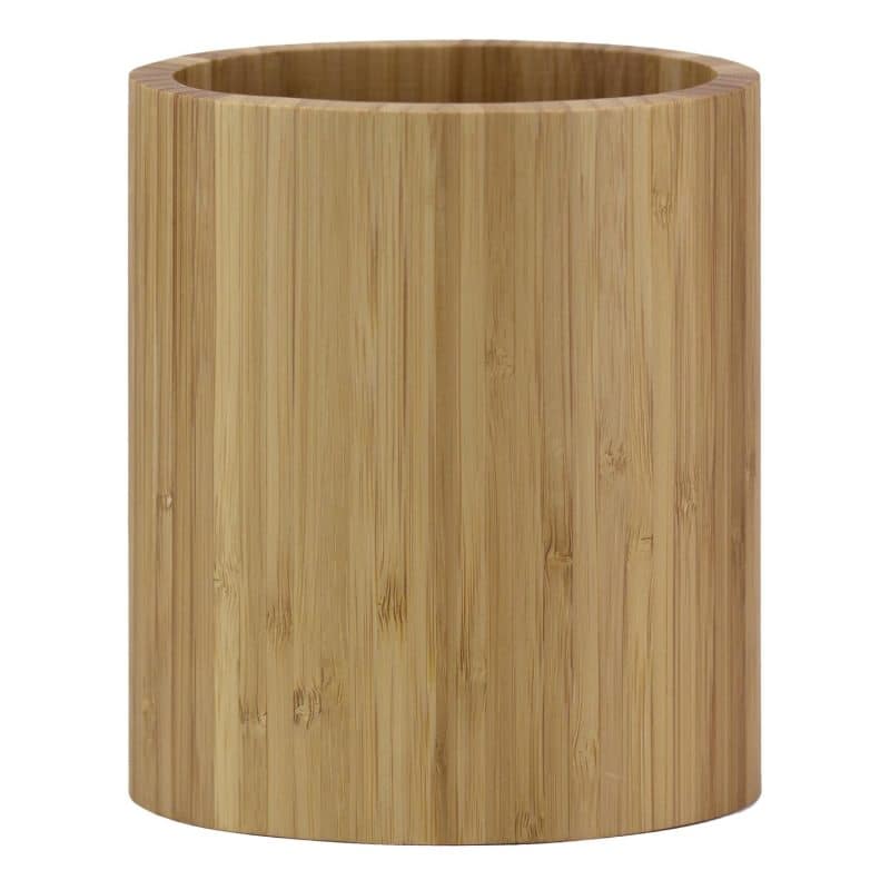 Custom Oval Shaped Bamboo Kitchen Utensil Holder - 1