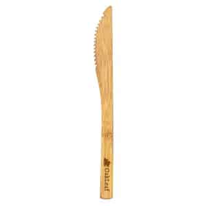 Custom Reusable Bamboo Serrated 8" Knife