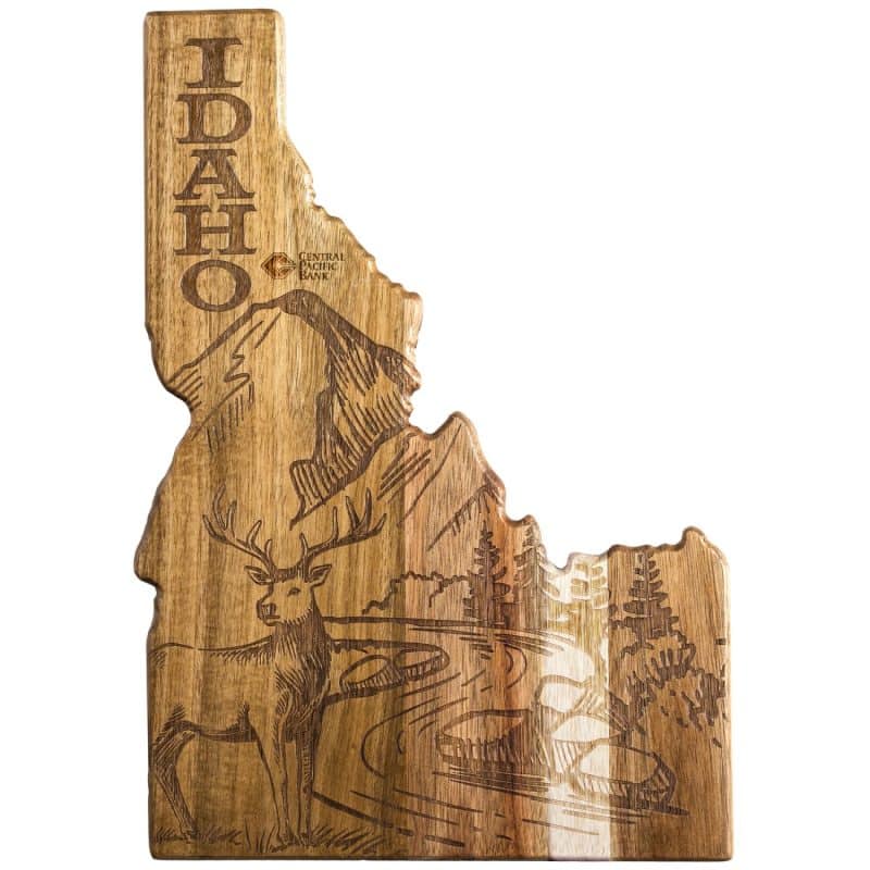 Custom Rock & Branch® Origins Series Idaho State Shaped Cutting & Serving Board