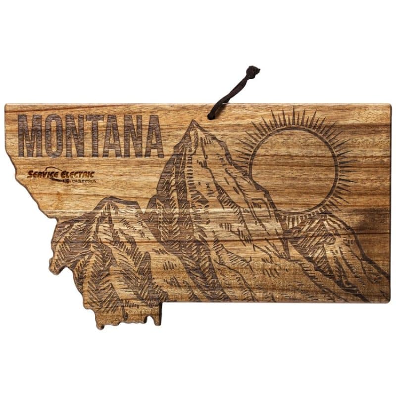 Custom Rock & Branch® Origins Series Montana State Shaped Cutting & Serving Board