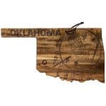 Custom Rock & Branch® Origins Series Oklahoma State Shaped Cutting & Serving Board