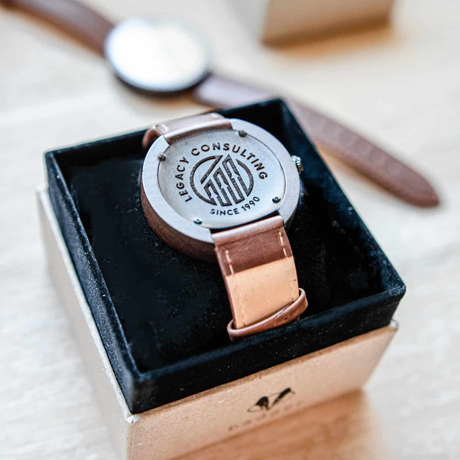 Custom Sandalwood Modern Watch