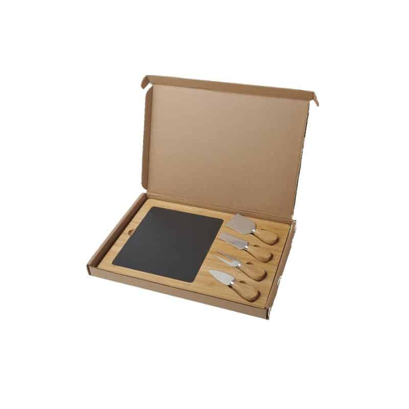 Custom Slate Cheese Board Gift Box Set - 1