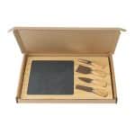 Custom Slate Cheese Board Gift Box Set - 8