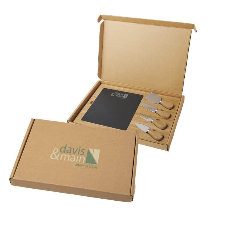 Custom Slate Cheese Board Gift Box Set