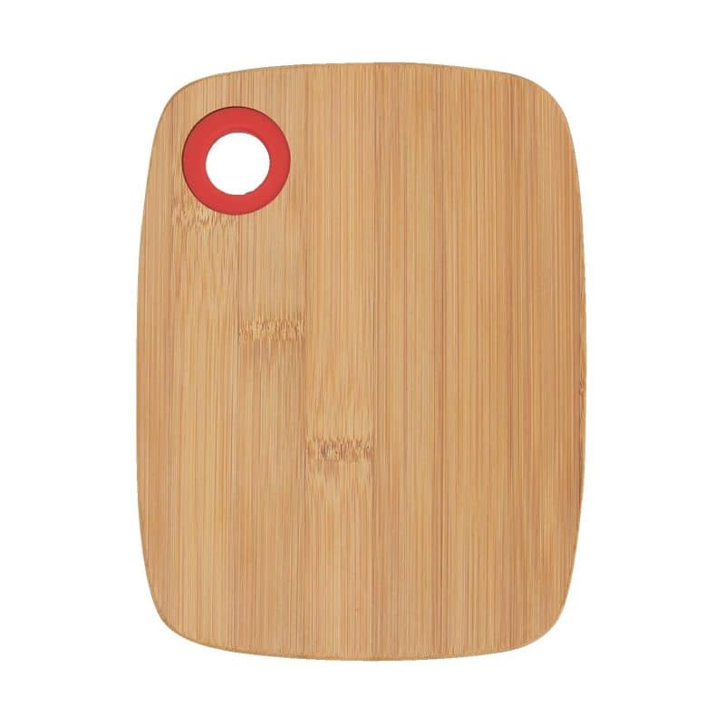 Custom Small Bamboo Cutting Board w/Silicone Ring - 1