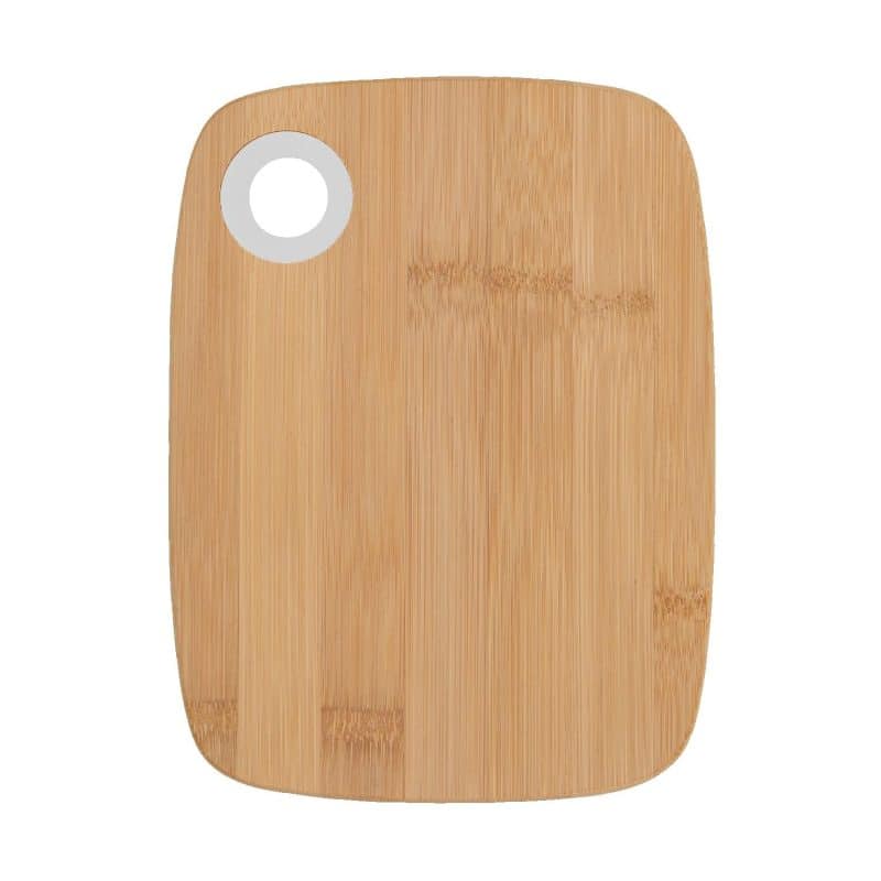 Custom Small Bamboo Cutting Board w/Silicone Ring - 5