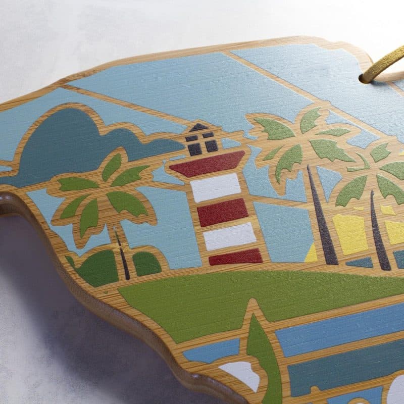 Custom South Carolina State Shaped Cutting & Serving Board w/Artwork by Summer Stokes - 3