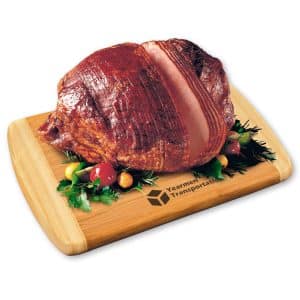 Custom Spiral-Sliced Whole Ham w/Bamboo Cutting Board