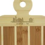 Custom Striped Paddle Austin City Skyline Board - 3