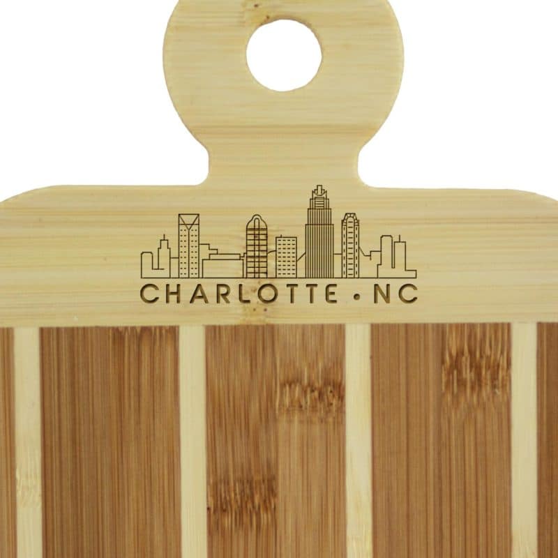 Custom Striped Paddle Chicago City Skyline Board - 2