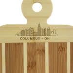 Custom Striped Paddle Columbus City Skyline Board - 2