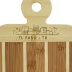 Custom Striped Paddle El Paso City Skyline Board - 2