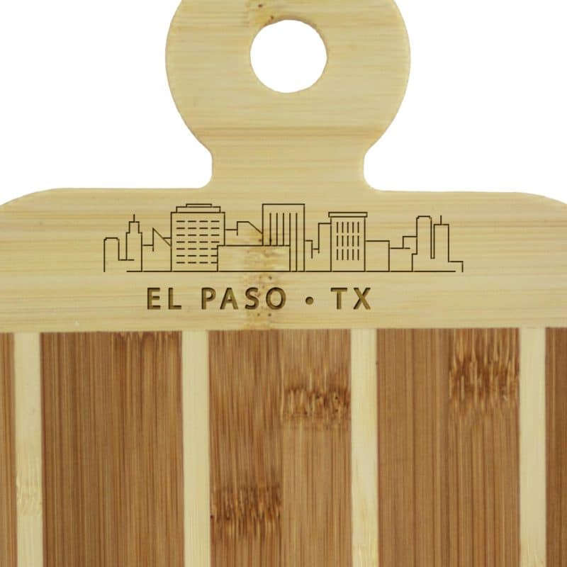 Custom Striped Paddle El Paso City Skyline Board - 2