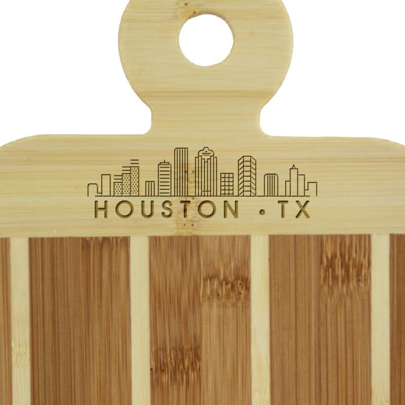 Custom Striped Paddle Houston City Skyline Board - 2