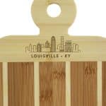 Custom Striped Paddle Louisville City Skyline Board - 2