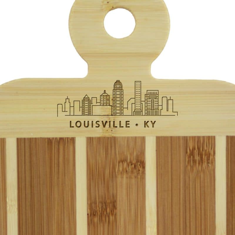 Custom Striped Paddle Louisville City Skyline Board - 2