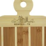 Custom Striped Paddle Memphis City Skyline Board - 2