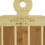 Custom Striped Paddle Miami City Skyline Board - 2