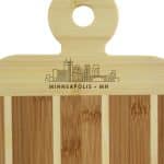 Custom Striped Paddle Minneapolis City Skyline Board - 2