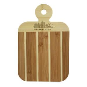 Custom Striped Paddle Nashville City Skyline Board