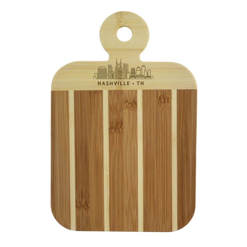 Custom Striped Paddle Nashville City Skyline Board