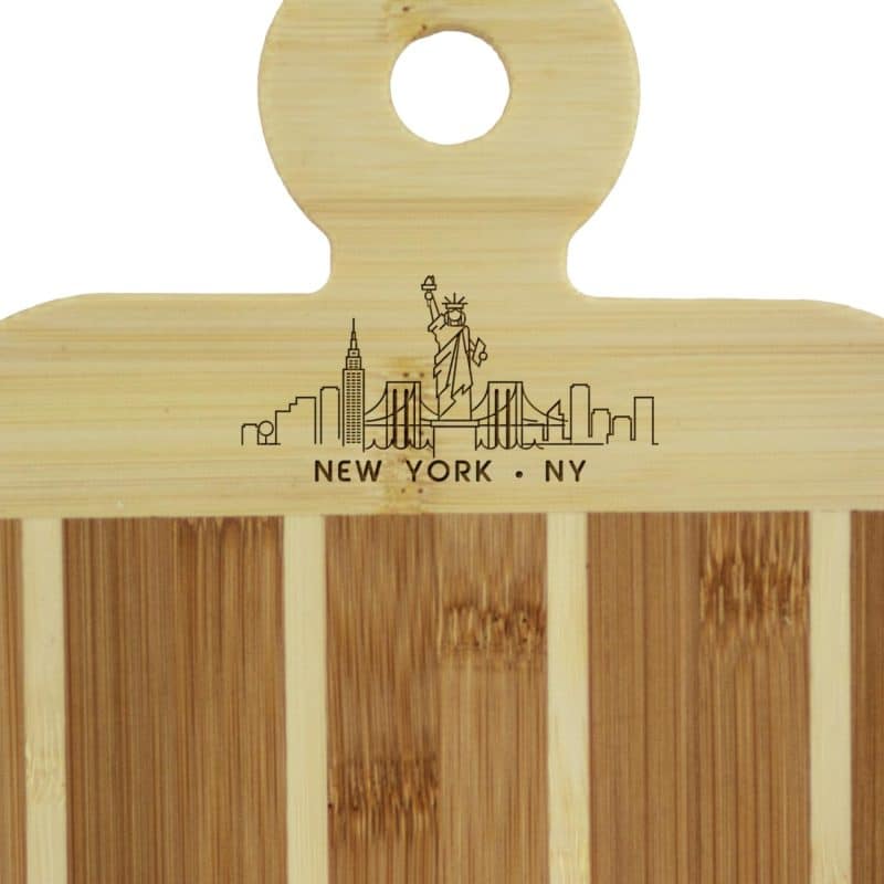 Custom Striped Paddle New York City Skyline Board - 2