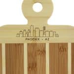 Custom Striped Paddle Phoenix City Skyline Board - 2