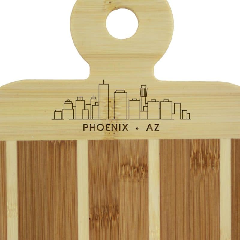 Custom Striped Paddle Phoenix City Skyline Board - 2