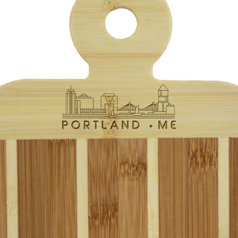 Custom Striped Paddle Portland Maine City Skyline Board - 2