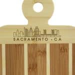 Custom Striped Paddle Sacramento City Skyline Board - 3